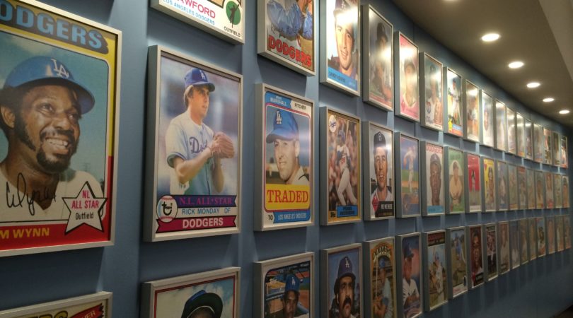 Dodger Stadium Club House Baseball Card Wall Art